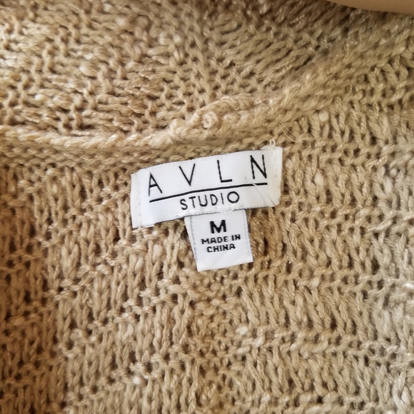 New AVLN STUDIO Open Knit Open Front Cardigan - Picture 4 of 7